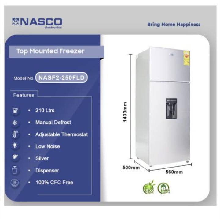 NASCO NASF2-250FLD 210L FRIDGE