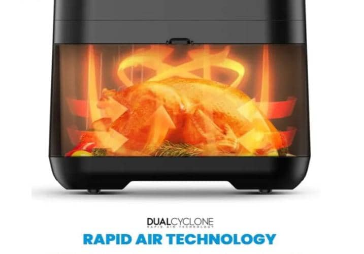 Midea 5L 1700W Digital Air Fryer – Oil-Free, Fast Air Tech, Dual Cyclon, Energy Saving [MF-CN55K]