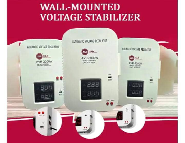 H&A 5000W Digital Wall-Mounted Voltage Regulator Stabilizer [H&A-WM-5000W