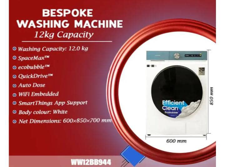 🌀 Samsung 12kg BESPOKE AI™ Series 8 Washing Machine[5. “Control Your Laundry from Anywhere 📱 – Samsung 12kg Smart Washer]