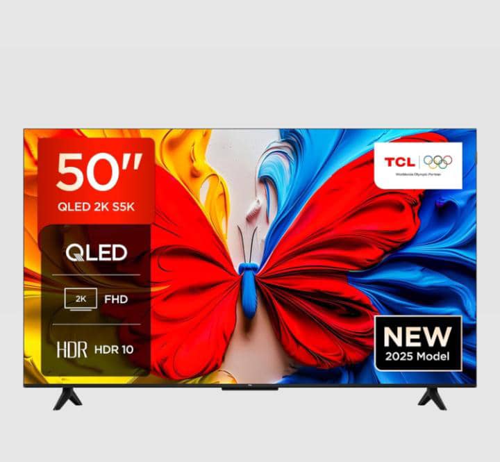 TCL 50″ Full HD Smart QLED Android TV | HDR, Dolby Audio, Google Cast, Bluetooth, Slim Bezel-less Design [50S5K]