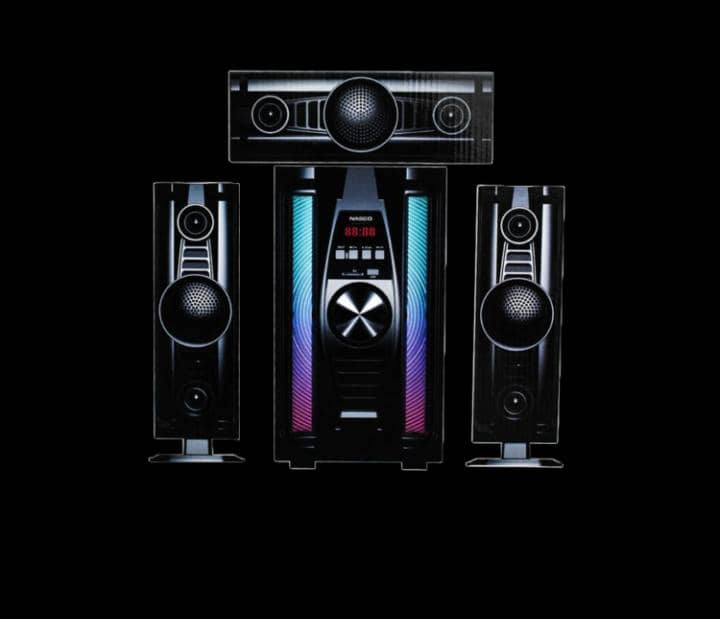 Nasco 3.1ch 90W Multimedia Speaker | Bluetooth, FM, USB Drive, MP3, SD, Remote [NAS-HT3.1-N7110]